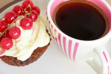 homemade cake with berries