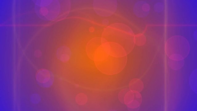 Сине-оранжевый абстрактный фон с бликами и изогнутыми линиями