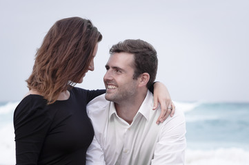Romance Engagement Couple Love Beach Ocean Lovers Relationship