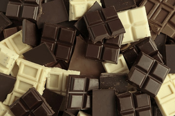 Chopped chocolate bars