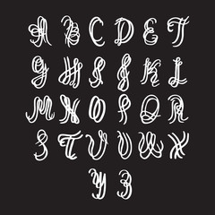 Vector hand drawn alphabet