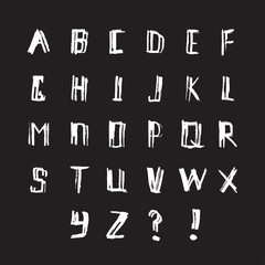 Vector hand drawn alphabet.