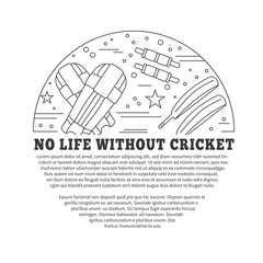 Cricket sport game graphic design concept