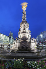 Fototapeta na wymiar Column on Hauptplatz in Linz