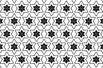 Ornament with elements of black and white colors. U
