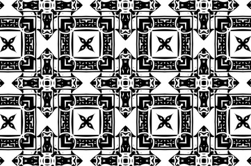 Ornament with elements of black and white colors. L

