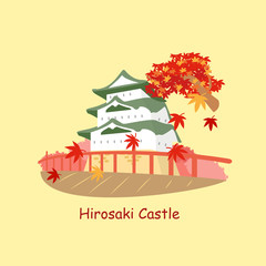 cartoon japan hirosaki castle