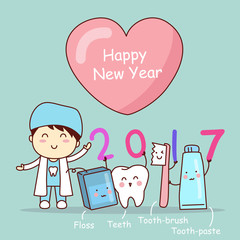 Happy new year with tooth