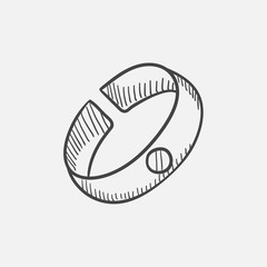 Bracelet sketch icon.
