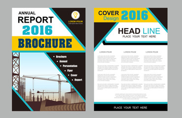 Abstract green blue vector modern flyers brochure / annual report /design templates / Leaflet cover presentation abstract flat brochure background, layout in A4 size business mackup, education