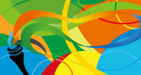 Rio vector color background, Brazil Summer 2016 Games in Rio de Janeiro , abstract colorful...