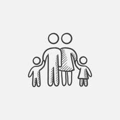 Family sketch icon.