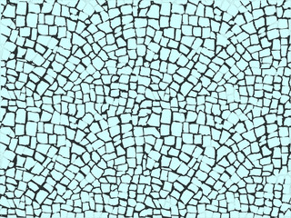 Mosaico ampliado de pedras portuguesas azuis