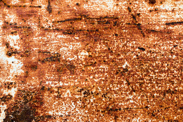 A background of peeling paint and rusty old metal