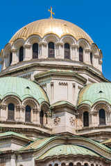 The dome of the St. Alexander Nevsky Cathedral in Sofia, Bulgaria.