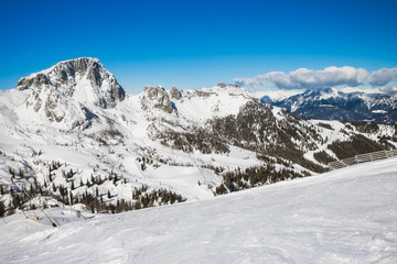 Mountain ski resort Nassfeld, Austria.