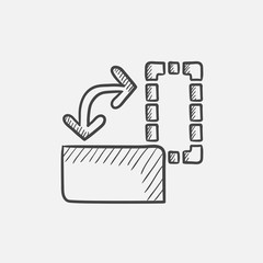 Page orientation sketch icon.