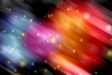 colorful abstract lines and bokeh light motion blur effect stars background 