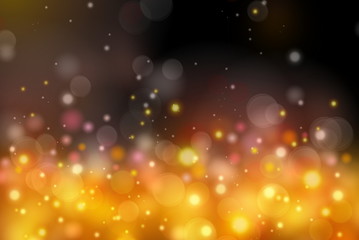 colorful abstract orange bokeh light background