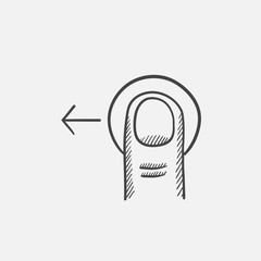Touch screen gesture sketch icon.