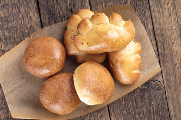 Pirozhki. Traditional Russian small stuffed pies.