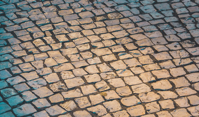 Fototapeta premium Texture tile Street in Portuguese style