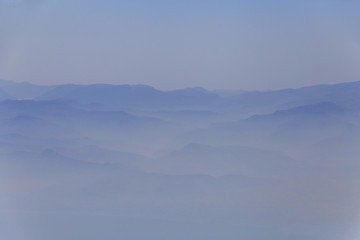 Fototapeta na wymiar aerial view on Zagros Mountains in Iran