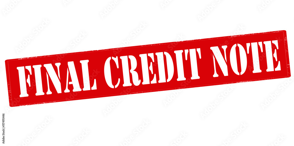 Sticker final credit note