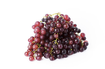Stack of fresh red grape fruits Isolated on white backgrounds