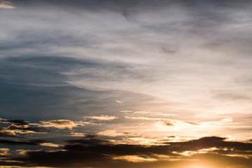 Fototapeta na wymiar colorful dramatic sky with cloud at sunset 