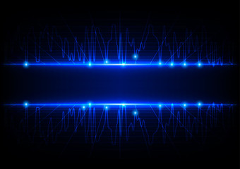 Abstract technology background with grid and blue color concept