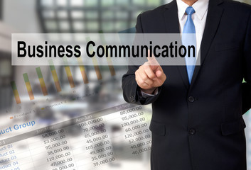 businessman touch screen