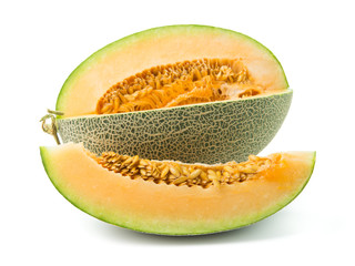 Orange cantaloupe melon