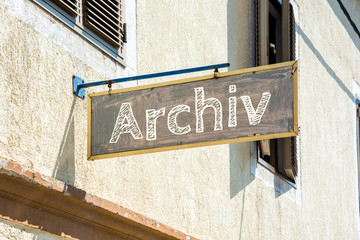 Schild 116 - Archiv