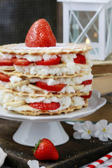 Strawberry layer cake