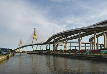 Obraz na płótnie Canvas Bhumibol Bridge, Bangkok, Thailand