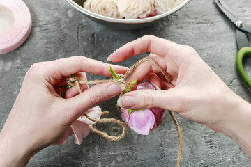 how to make a flower garland for wedding or other celebrations.