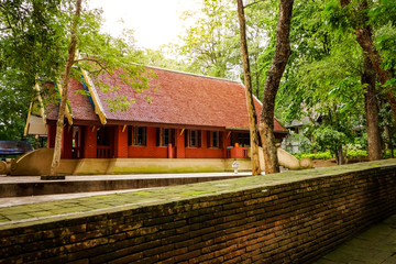 Ancient Temple . Wat U-mong (Tunnel temple) in Chiang mai provin