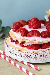 Strawberry layer cake