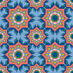 Seamless pattern. Decorative pattern in beautiful colors. Vector background