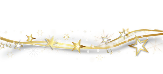 Sterne Welle Wellen Band Banner Gold