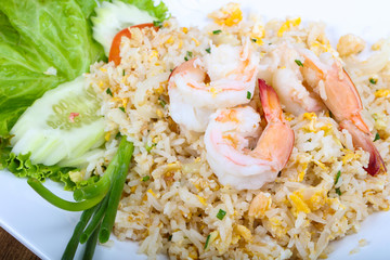 Fried rice with prawn