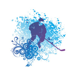 Hockey Player Silhouette 