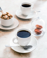 coffee with macaroons