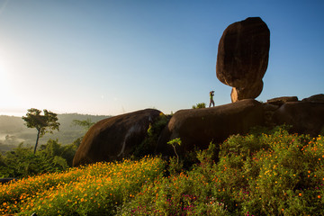 rock standing or Hin Pad, Surat Thani, Thailand