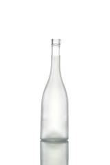 Empty bottle isolated over the white background