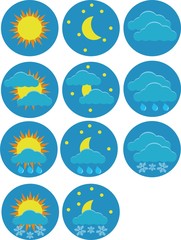 Obraz premium Weather icons