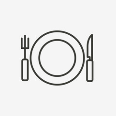 restaurant line icon