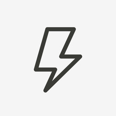 lightning thin line icon