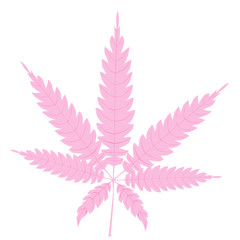 Pink Cannabis Leaf